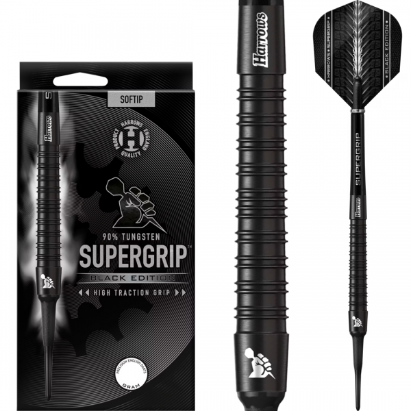 Harrows Supergrip Black Softdarts