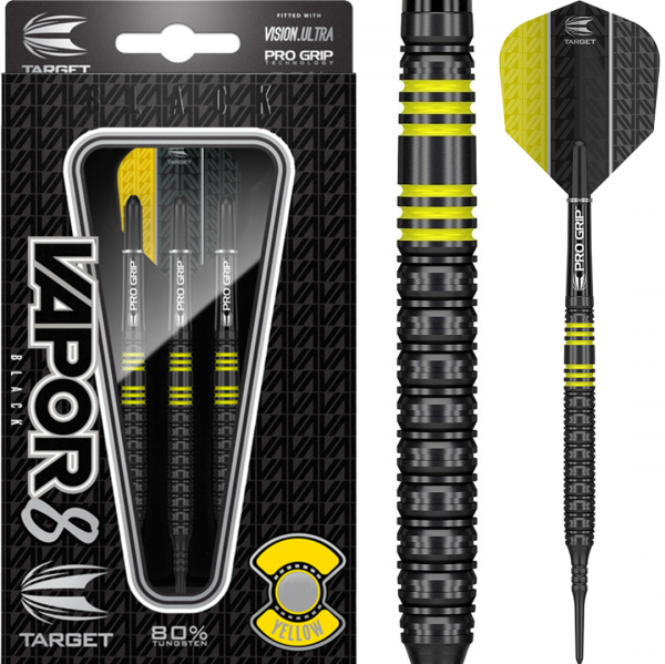 Target Vapor8 Black Yellow Softdarts